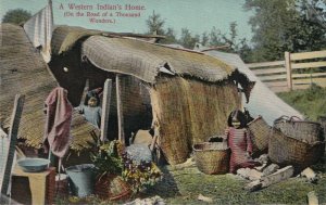 Western Indian's Home C-1910 A Western Indian's Home - PNC - Unused