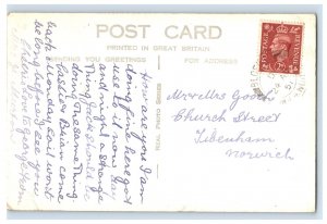 Vintage RPPC Main Steet Blofield Postcard P128E