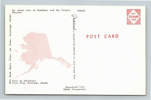 Ketchikan AK-Alaska, Aerial View Ketchikan & Tongass Narrows, Chrome Postcard