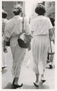 New York Shopping In Stripes Fashion USA Award Photo Postcard