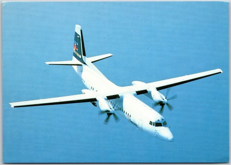 Airplane Ansett Airlines Australia VH-FNA Fokker 50 Postcard