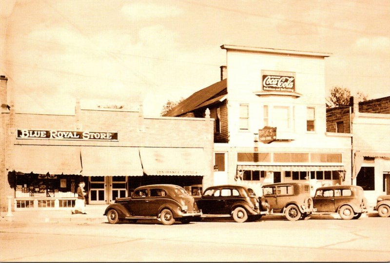 Coca Coloa Sign At Blue Royal Store Repro From Collection Of John Baeder