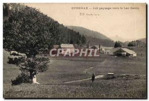 Oyonnax Old Postcard Beautiful landscape to lake Genin