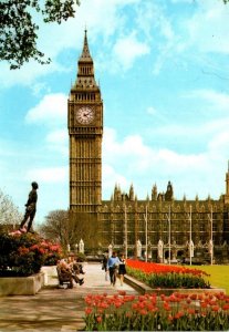 England London Parliament Square and Big Ben 1973