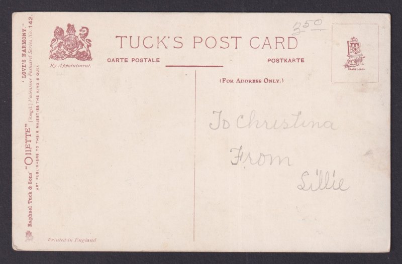 UNITED STATES, Postcard, Cupid with Mandolin Lute