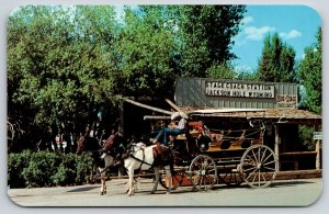Jackson Wyoming~Old Stagecoach & Stage Station~Vintage Postcard