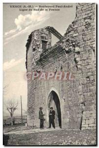 Postcard Old Vence Boulevard Paul Andre Line South Of France