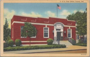 Postcard US Post Office Laurel Delaware DE