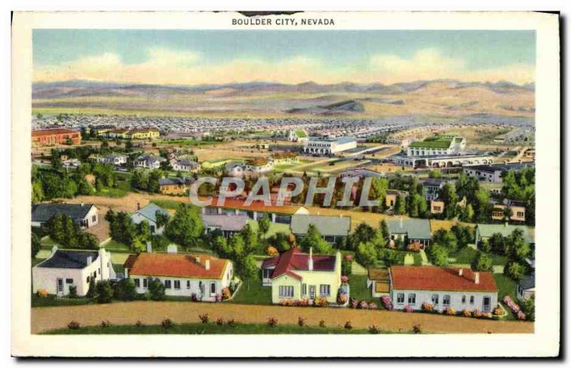 Old Postcard Boulders Dam Face Down Ream