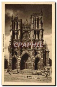 Old Postcard Amiens cathedral