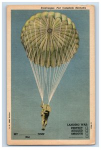 Vintage Paratrooper Fort Campbell, Kentucky. Postcard P128E