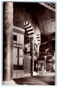 c1930's Mosque Of Omar Interior View RPPC Photo Unposted Postcard 