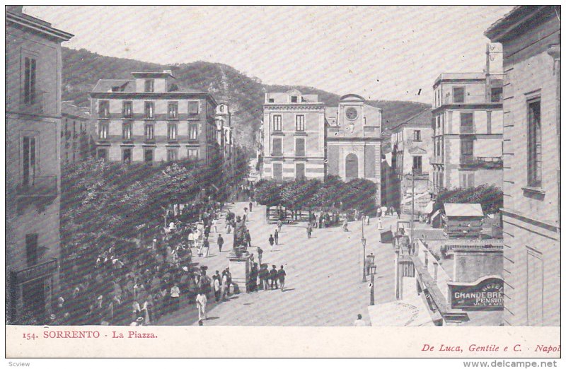 SORRENTO - La Piazza , Italy , 1890s