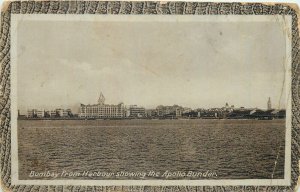 India Bombay from harbor showing the Apollo Bunder postcard