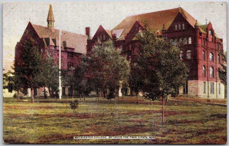 Macalester College Between The Twin Cities Minnesota MN Grounds & Trees Postcard