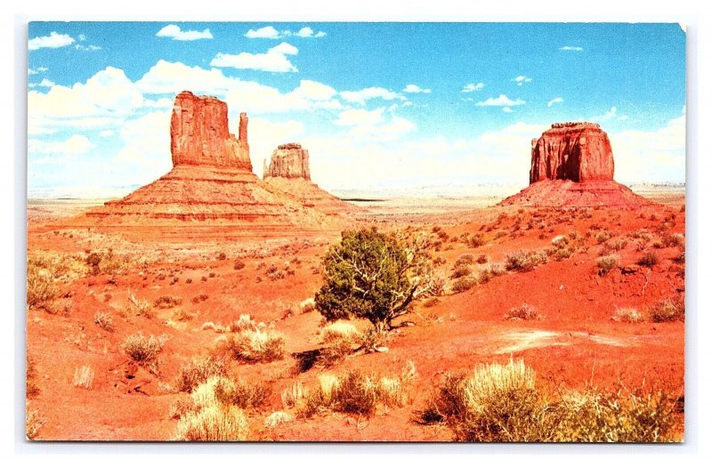 Monument Valley Sandstone Buttes Navajo Indian Reservation Utah Arizona Postcard
