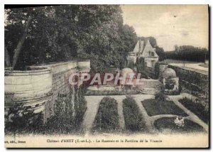 Old Postcard Chateau d'Anet E and L The Rose Garden and the Pavilion Venerie