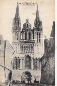 BF12403 la cathedrale   angers france front/back image