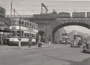 Wicker Arch Sheffield Vernons Football Pools Bus Postcard