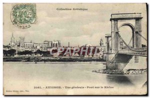 Old Postcard Avignon Vue Generale Pont Sur Le Rhone