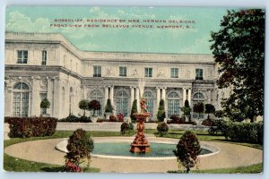 Newport Rhode Island Postcard Rosecliff Residence Mrs Herman Oelrichs Front 1910