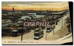 Old Postcard Marseille basins and docks of Joliette