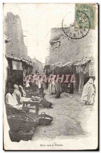 Tunisia Old Postcard A street in Tunis