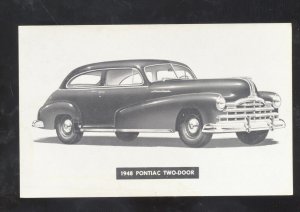 1948 PONTIAC TWO DOOR STORM LAKE IOWA CAR DEALER ADVERTISING POSTCARD