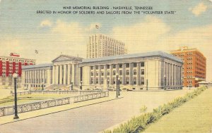 NASHVILLE, TN Tennessee WAR MEMORIAL~Soldier & Sailors c1940's Military Postcard