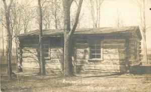 BISMARCK NORTH DAKOTA C-1910 Roosevelt Cabin RPPC real photo postcard 3467