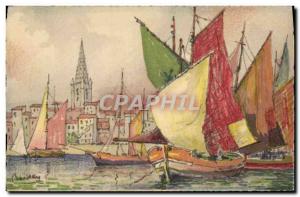Postcard Old sailing boat