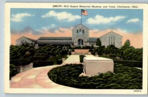 Old Postcard~Will Rogers Memorial~Claremore,Oklahoma