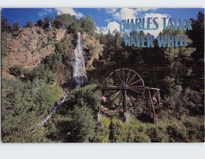 Postcard Charles Taylor Water Wheel Bridal Veil Falls Idaho Springs Colorado USA