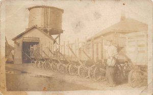 American Express Co. Real Photo Railroad, Train Postcard