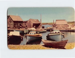 Postcard Typical Nova Scotia fishing village, Sanford, Canada