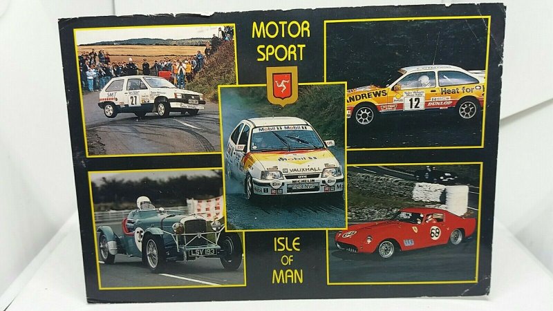 Vintage Postcard Motor Sport Isle of Man Castletown Posted 1994