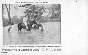 Australia horseback rider by Singer Sewing Machines antique pc ZA440600