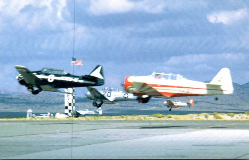 Airplanes North American T-6s At The Reno Air Show In 1968