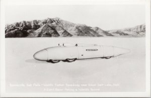 Giant Racer Bonneville Salt Flats Great Salt Lake UT Speed Auto RP Postcard G95