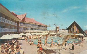Miami Beach Florida  Castaways Fairyland Island Pool Swimmers 1967 Postcard Used