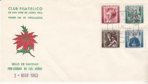 Costa Rica #262-265 FDC