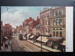 Wales: Cardiff Queen Street showing Open Top Trams c1910 Pub by Raphael Tuck