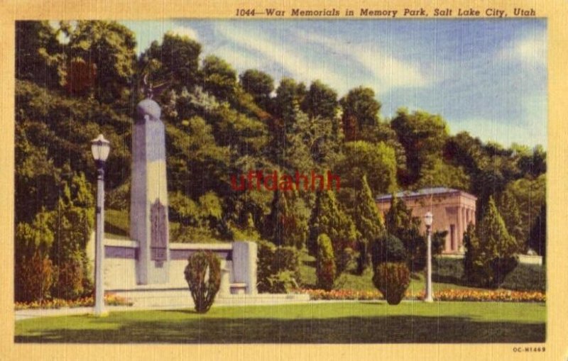 WAR MEMORIALS IN MEMORY PARK SALT LAKE CITY, UT 