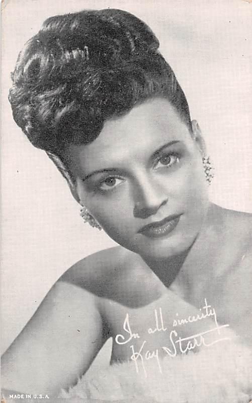 Kay Starr Non Postcard Backing Unused 