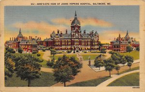 Bird's-Eye View of Johns Hopkins Hospital, Baltimore, MD, USA Bird'...