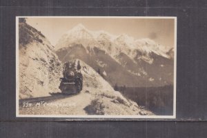 CANADA, BANFF, Mt. CHANCELLOR, TRAIN, c1920 ppc., unused.