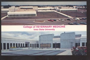 AMES IOWA STATE UNIVERSITY COLLEGE OF VETERINARY MEDICINE OLD CARS POSTCARD