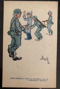 Mint Belgium Picture Postcard  WW2 No More Wehrmacht Control For Us 40