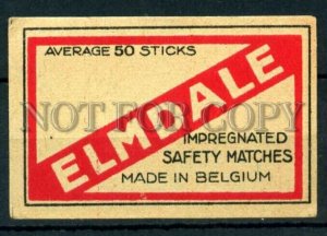 500559 BELGIUM ELMDALE Vintage match label