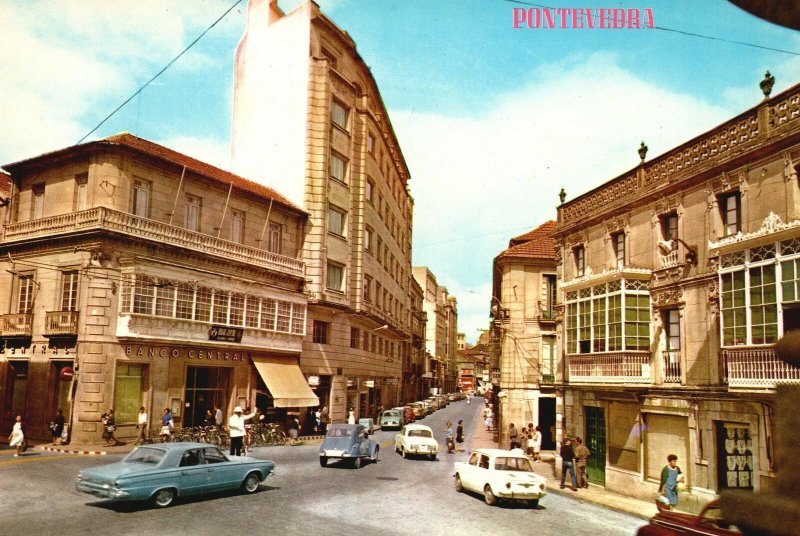 Postcard Pilgrim's Square And Michelena Pontevedra Iberian Peninsula 